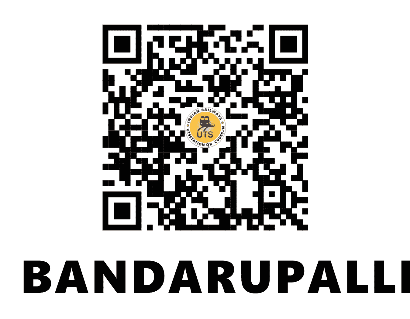 UTS QR Code for BANDARUPALLI - BDPL (SC - ANDHRA PRADESH)